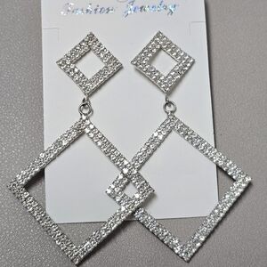 Elegant Silver Geometric Earrings